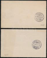 1896-1897 2 db díjjegyes zárt levelezőlap "IPOLYSÁG"