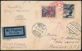 1933 Légi levelezőlap / Airmail postcard "GRAZ" - Maribor