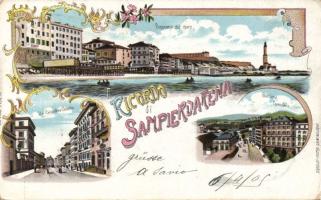 Sampierdarena with Railway Station litho