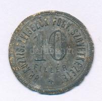 1920 k. 10f "BP. Köztisztviselők Fogy. Szövetkezete" Fe lemez szükségpénz T:VF, patina