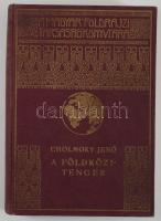 Cholnoky Jenő (1870-1950): A Földközi-tenger. A Magyar Földrajzi Társaság Könyvtára. Bp., [1939], Franklin-Társulat, 184+2 p.+ 20 t. (kétoldalas, fekete-fehér képtáblák). Szövegközi és egészoldalas ábrákkal és térképekkel. Kiadói gazdagon aranyozott egészvászon sorozatkötésben, kopottas állapotban.