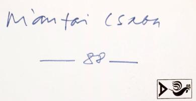 Mánfai Csaba: Víziszony. (Versek.) A szerző, Mánfai Csaba (1943-) költő, író által aláírt példány; több lapon a szerző saját kezű bejegyzéseivel, kiegészítéseivel. München, [1981], Aurora, 89+[7] p. Emigráns kiadás. Kiadói papírkötés.