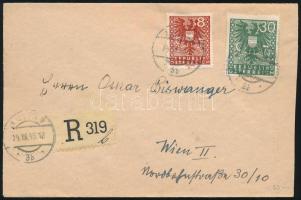 1945 Ajánlott helyi levél / Registered local cover "WIEN"