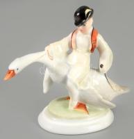 Herendi Ludas Matyi, jelzett, hibátlan, 9x8 cm