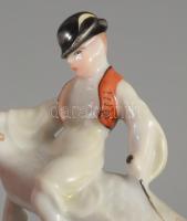 Herendi Ludas Matyi, jelzett, hibátlan, 9x8 cm