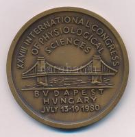 Borsos Miklós (1906-1990) 1980. "XXVIII. International Congress of Physiological Sciences Budapest Hungary July 13-19 1980 (XXVIII. Fiziológiai Tudományok Nemzetközi Kongresszusa Budapest)" kétoldalas bronz emlékérem (60mm) T:AU