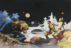 1987 Taco Fantasy Posterbook, 6 db részben erotikus fantasy poszter Boris Vallejo, Frank Frazetta és...