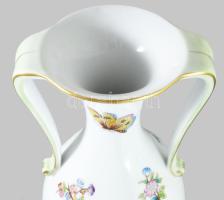Herendi Viktória mintás kétfüles váza. Jelzett, hibátlan, m: 33 cm /// Herend Victoria pattern two-h...