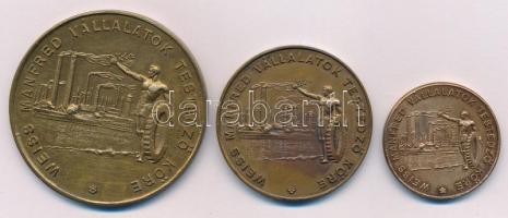1943-1948 k. "Weiss Manfred Vállalatok Testedző Köre" kétoldalas bronz emlékérem. Szign.: ...