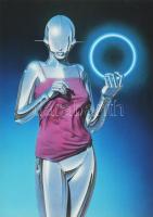 1988 Sexy robots, Taco Posterbook, 5 db erotikus sci-fi poszter Hajime Sorayama műveivel, papír, jel...