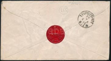 1872 5kr díjjegyes levél / PS-cover "TATA" - "LEOPOLDSTADT / WIEN"