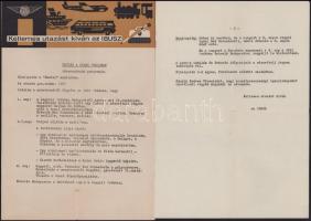 1967 IBUSZ által szervezett svájci utazás papírjai
