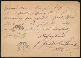 1873 2kr díjjegyes levelezőlap / PS-card "BRASSÓ" - "WAIDHOFEN"