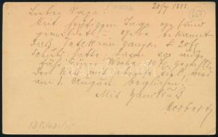 1888 2kr díjjegyes levelezőlap / PS-card "K.K. MILITARPOST VII / KISELJAK" - "LEOPOLD...