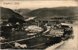 1907 Gradec, Grazdorf (Litija, Littai); general view, factory, railway station. Verlag v. Lebinger &...