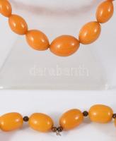 Borostyán nyaklánc és karkötő