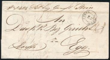 1851 Ex offo levél / Official over "STEIN / in KRAIN"