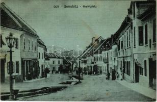 Slovenske Konjice, Gonobitz; Marktplatz / market square, street view, shops (fl)