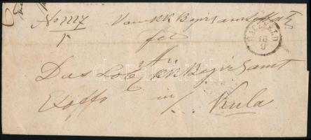 1851 Ex offo levél / Official over "HACZFELD" - "KULA"