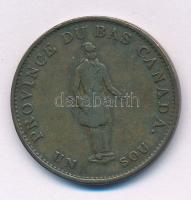 Nagy Britannia / Alsó Kanada brit provincia 1837. 1/2p Bank zseton T:XF patina
Great Briatin / Lowe...