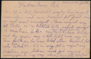 1921 Cenzúrázott levelezőlap / Censored postcard "BÉKÉSCSABA"