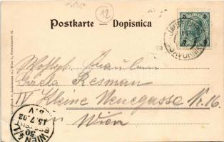 1902 Jesenice, Assling, Aßling; general view with railway station. Fotografie u. Verlag Fr. Pavlin (...