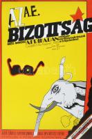 Wahorn András (1953-): A. E. Bizottság, Gödöllői Műv. Központ, 1982, koncertplakát, papír, jelzett a plakáton (Rex Wah Orn Studio Pomáz), 42x30 cm
