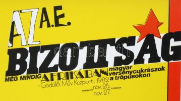 Wahorn András (1953-): A. E. Bizottság, Gödöllői Műv. Központ, 1982, koncertplakát, papír, jelzett a...