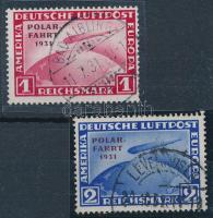 1931 Zeppelin levél Polarafahrt 4RM bélyeggel Seattle-be + Polarfahrt 1RM és 2RM bélyeg / Mi 458 on ...
