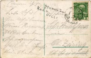 1915 Brezice, Rann; street view, publisher's shop (Ivan Vidmar) (EB)