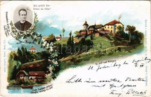 1898 Sveti Jost nad Kranjem, Tomo Zupanov dvorec Okroglo / church, villa, castle of Tomo Zupan. Drag...