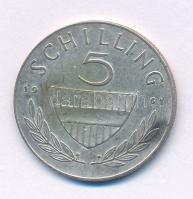 Ausztria 1961. 5Sch Ag T:XF  Austria 1961. 5 Schilling Ag C:XF  Krause KM#2889