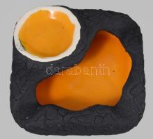 Király Károly: Mécsestartó. Jelzett, hibátlan, m: 13x13 cm