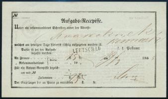 1865 Aufgabs Recepisse "LEUTSCHAU"