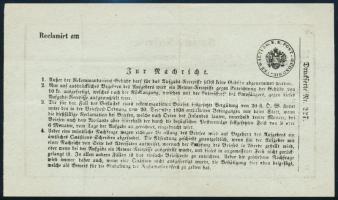 1865 Aufgabs Recepisse "LEUTSCHAU"