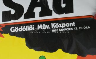 Wahorn András (1953-): Az A. Einstein Bizottság, Gödöllői Műv. Központ, 1983, koncertplakát, papír, ...