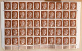 Közel 3.500 db II. világháborús külföldi bélyeg teljes és töredék ívekben: Deutsches Reich Hitler fe...