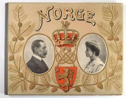 Norge. Billeder Fra Vort Lands Vakreste, Turist-Trakter. Bergen, 1906. The Bergen Tourist Stores. 24 képet tartalmazó album / Album with 24 pictures 31x26 cm Kiadói kartonálásban