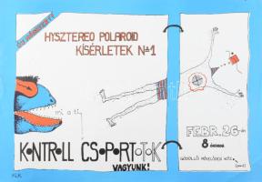 1983 Kontroll Csoportotok vagyunk! Gödöllői Műv. Közp., underground-alternatív koncertplakát, papír,...