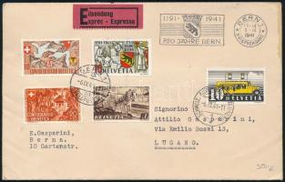 1941 Expressz levél Luganoba / Express cover to Lugano "BERN"