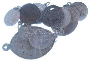 Vegyes, 11db-os vallási érem tétel, közte: "Karmelhegyi Boldogasszony" + "Szeplőtelen...