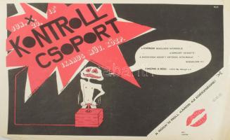 1983 Kontroll Csoport, Ikarus Műv. Közp., Bp., underground-alternatív koncertplakát, ofszet, papír, ...