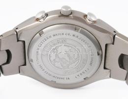Citizen Eco-Drive karóra, napelemes kvarc, segédkörökkel, fém szíjjal, napkijelzéssel, működik, jó á...