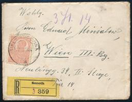 1920 50bani levélen / on cover "SIRET - BUKOVINA"