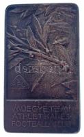 1927. "MAFC - Műegyetemi Athletikai és Football Club" egyoldalas ezüstözött bronz plakett,...