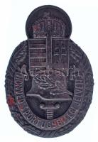 1940 k. "Honvéd Sportügyességi Jelvény" préselt, ezüstözött fém sapkajelvény (34x51mm) T:A...