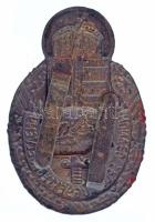 1940 k. "Honvéd Sportügyességi Jelvény" préselt, ezüstözött fém sapkajelvény (34x51mm) T:A...