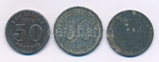 Német Birodalom / Weimari Köztársaság / Elberfeld, Hagen, Schmolln 1918. 50pf Fe (3xklf) szükségpénz T:XF,VF oxidáció German Empire / Weimar Republic / Elberfeld, Hagen, Schmolln 1918. 50 Pfennig Fe (3xdiff) necessity money (notgeld) C:XF,VF corrosion