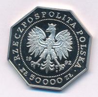 Lengyelország 1992. 50.000Zl Cu-Ni "Virtuti Militari Rend 200. évfordulója" kapszulában T:PP Poland 1992. 50.000 Zlotych Cu-Ni "200th Anniversary of Order Virtuti Militari" in capsule C:PP Krause Y#229