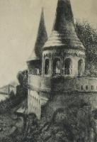 Varga Nándor Lajos (1895-1978): Reggel a Halászbástyán. Rézkarc, papír, jelzett, 29,5x39,5 cm. Apró ...